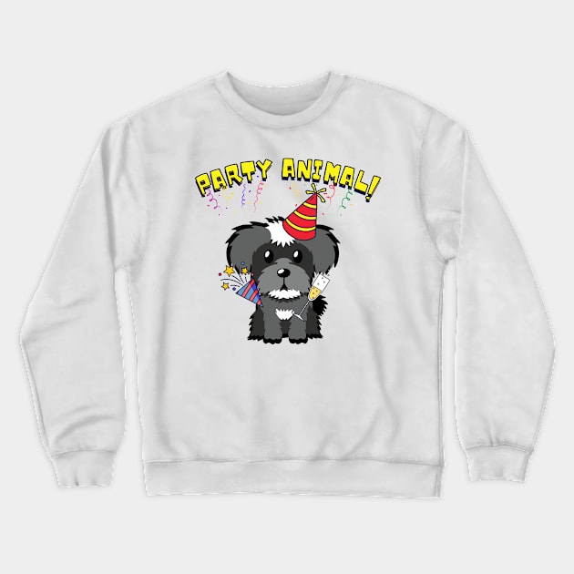 Party Animal Schnauzer Crewneck Sweatshirt by Pet Station